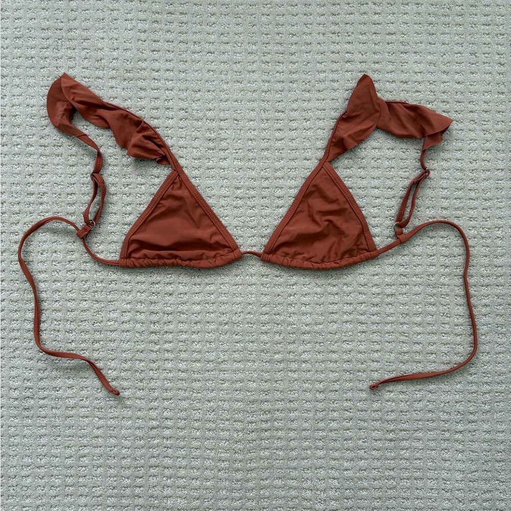SHEIN Rust Triangle Bikini Top